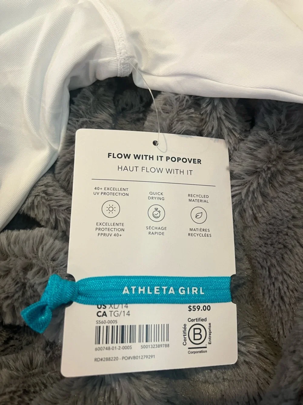 NWT Athleta Girl Flow With It PopoverXL/(14)